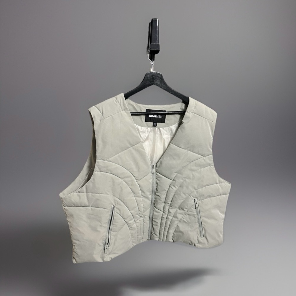 Fashion Nova Men's Gray Padded Vest